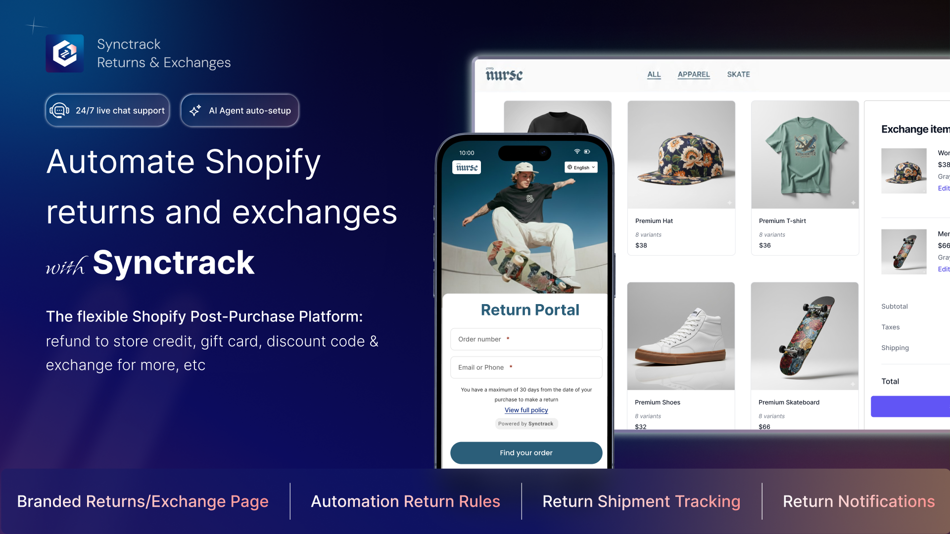 Automated returns & exchanges for brands to reduce costs, retain revenue & drive customer loyalty.