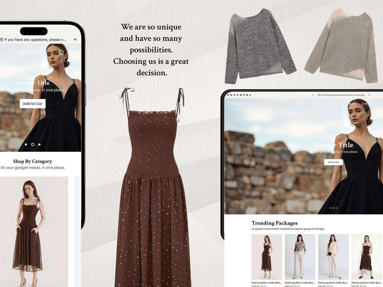 区块拖拽 · 零代码拼出多品类旗舰页