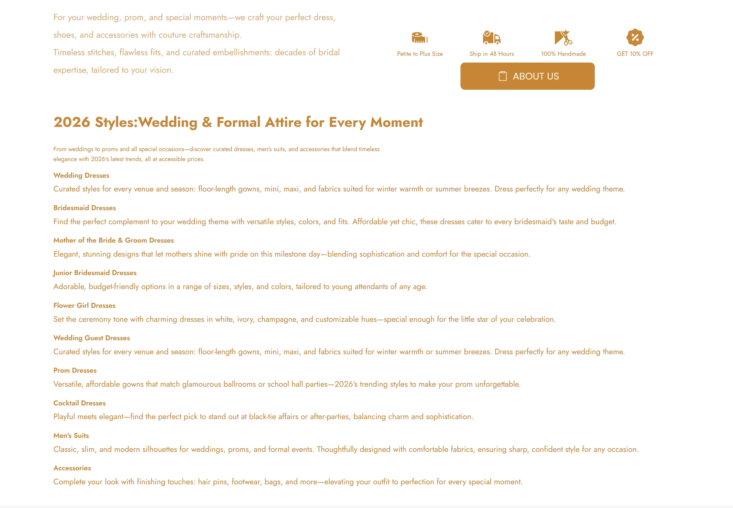Bridal-First Features