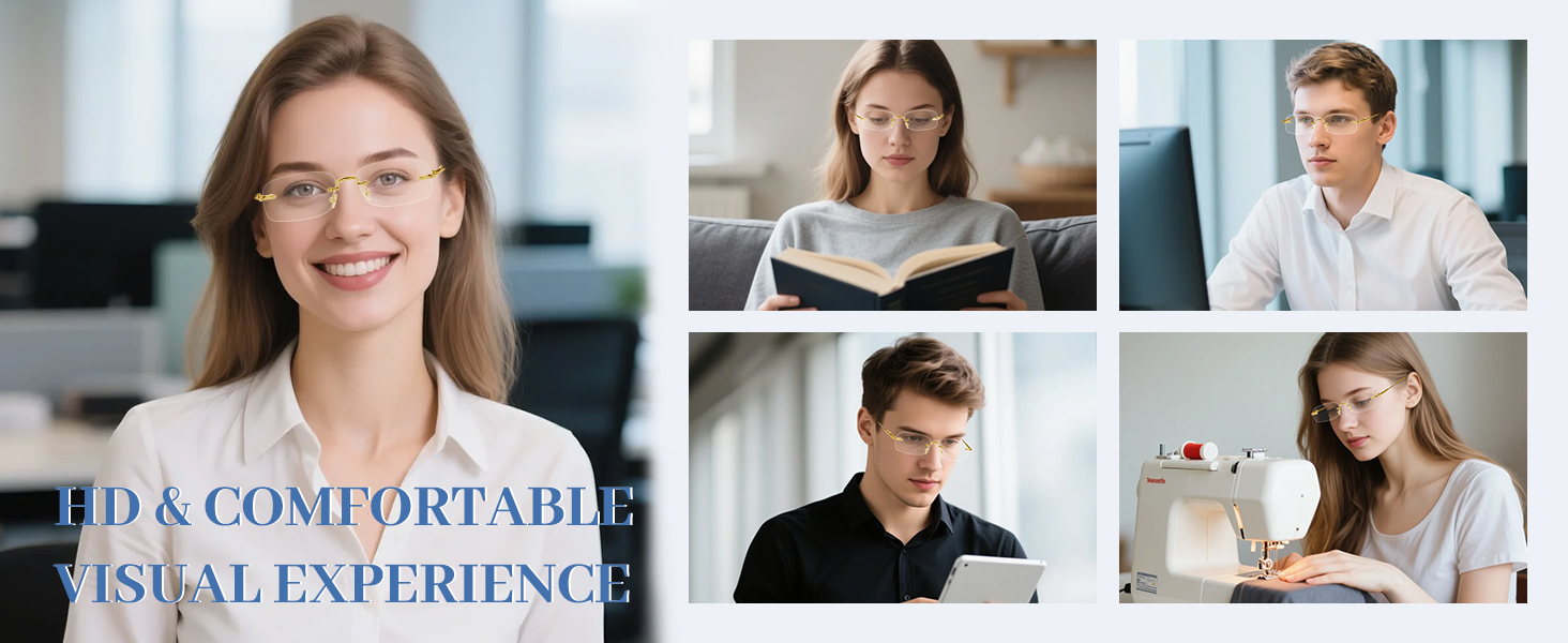 rimless reading glasses women,fancy reading glasses for women,rimless readers for women