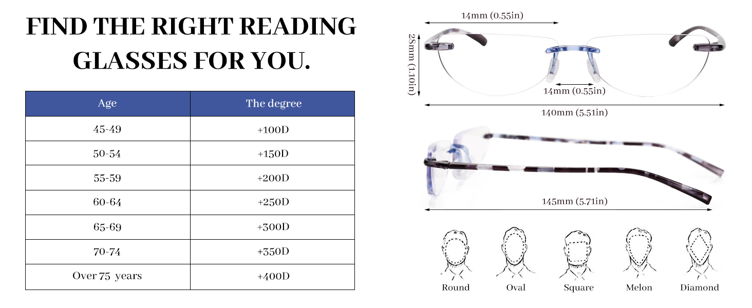 ladies fashion reading glasses for women rimless reading glasses clic reading glasses