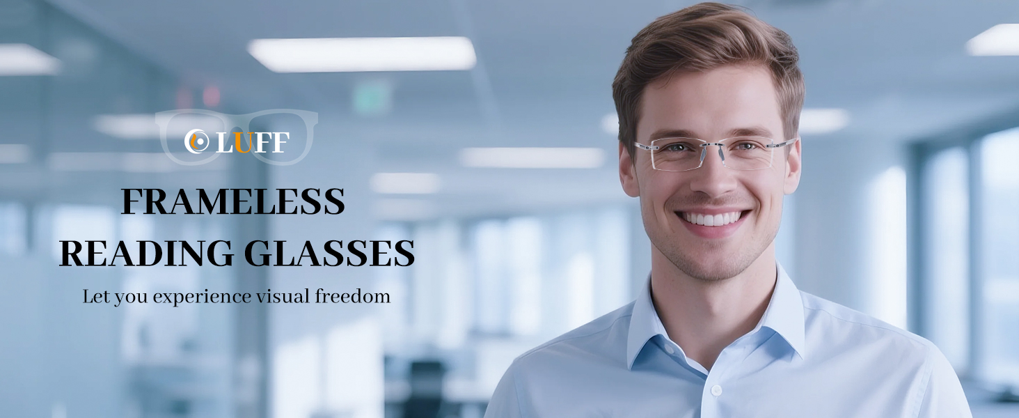 men's framless reading glasses 3pack Lightweight HD Eyeglasses