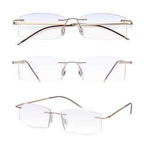 frameless reading glasses reader gold women reading glasses metal reader stylish reading glasses
