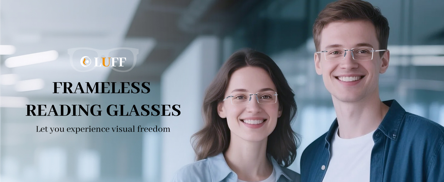 rimless reading glasses for women men 1.5 2.0 2.5