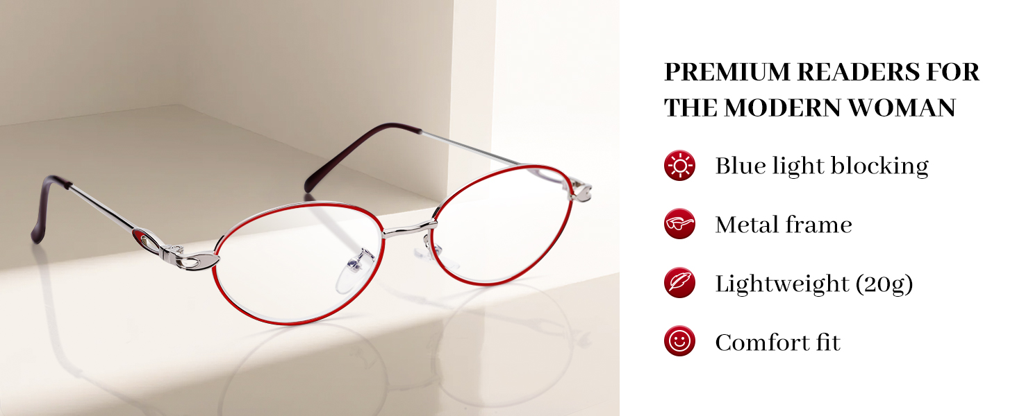 metal reading glasses for women
