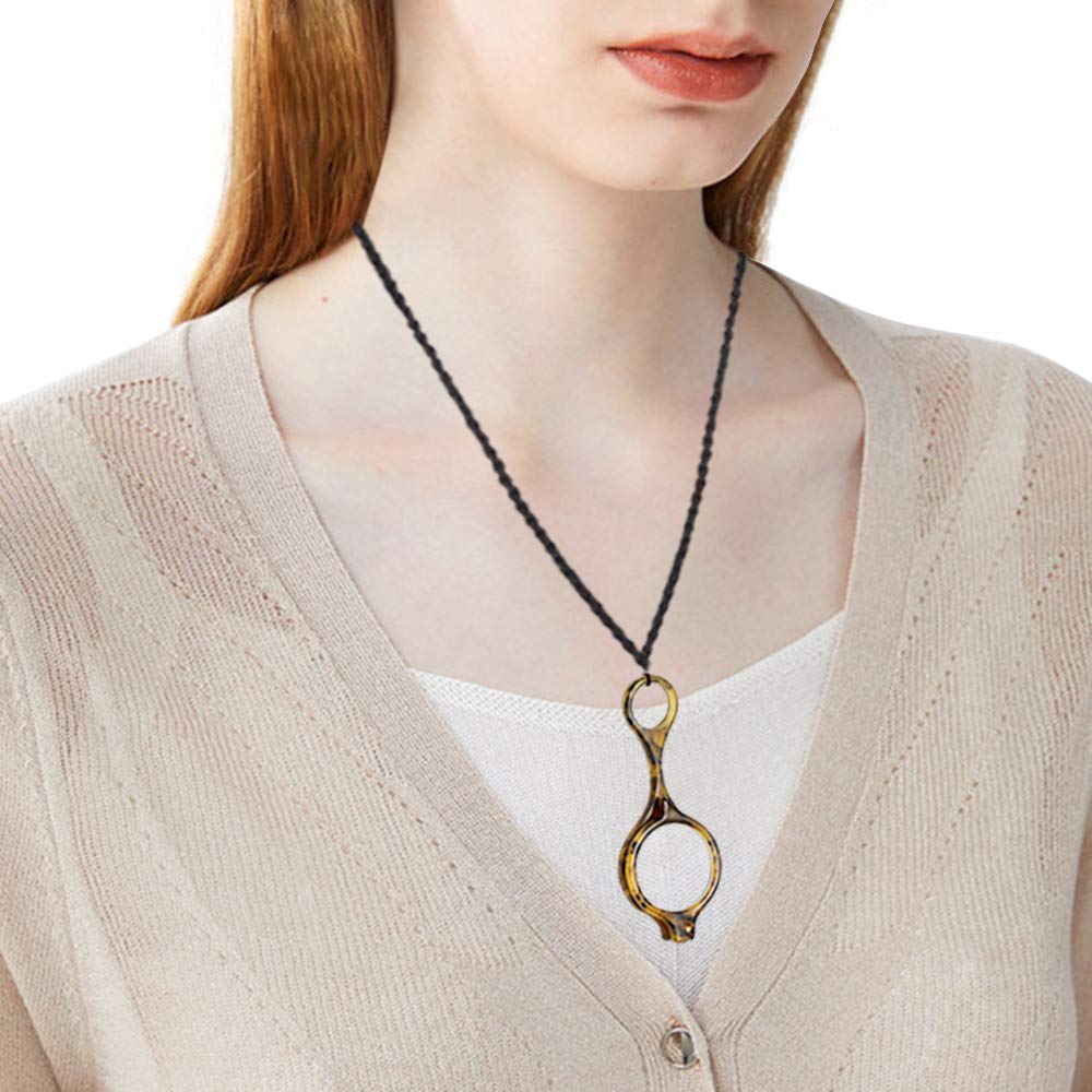 LUFF Necklace Reading Glasses Hd Portable Hanging Neck Type for Men Women