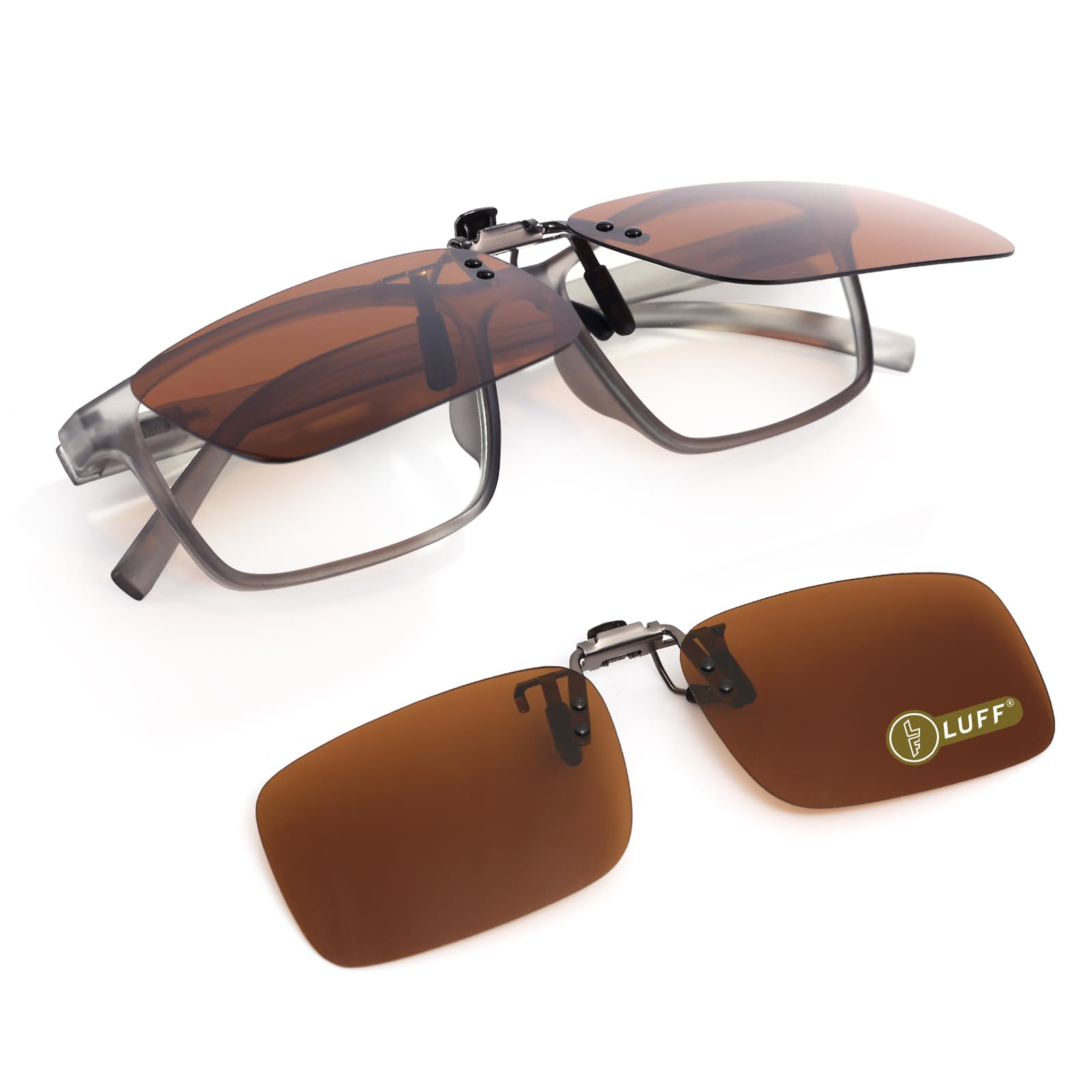 Polarized Clip on Sunglasses for Prescription/Myopia Eyeglasses Outdoor/Driving