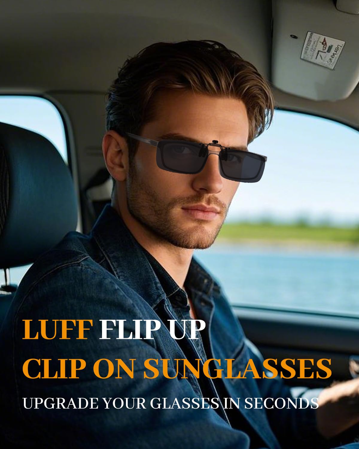 Polarized Clip on Sunglasses for Prescription/Myopia Eyeglasses Outdoor/Driving