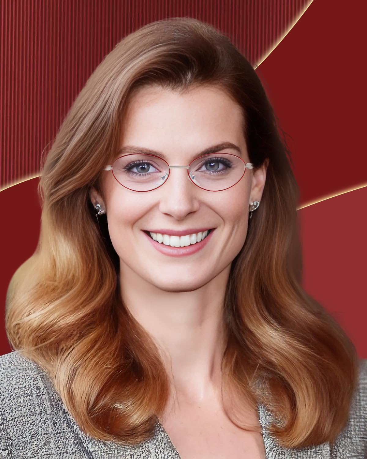 LUFF 3 Pack Reading Glasses for Women Blue Light Blocking Computer Readers Stylish Oval Metal Wire Frame Eyeglasses