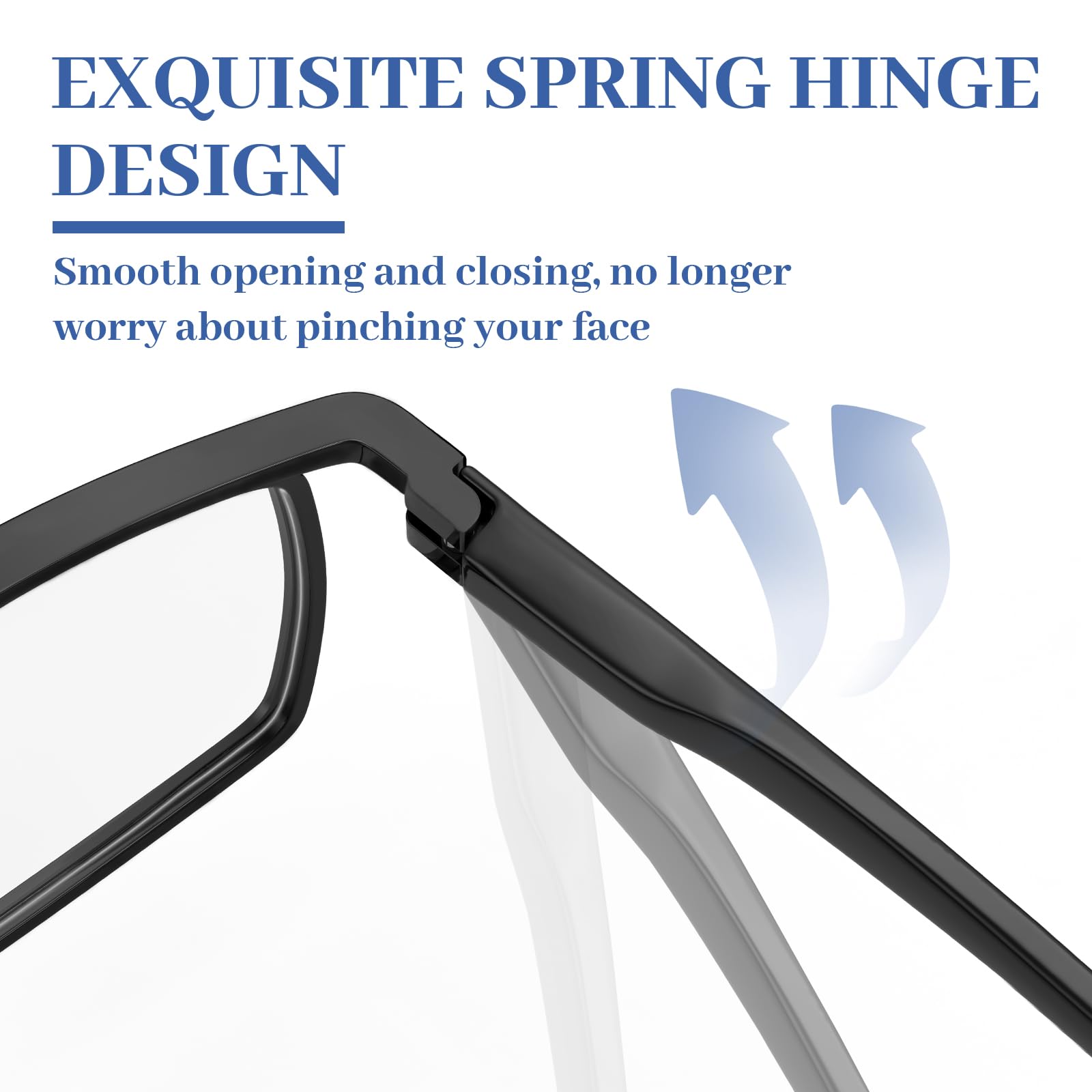 LUFF 4Pcs Anti-Blue-ray Reading Glasses Portable Ultra-Light Readers