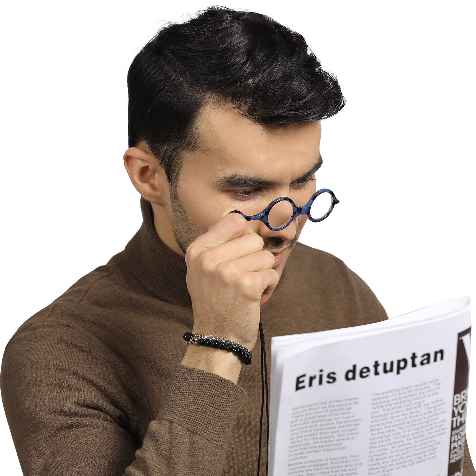 LUFF Necklace Reading Glasses Hd Portable Hanging Neck Type for Men Women