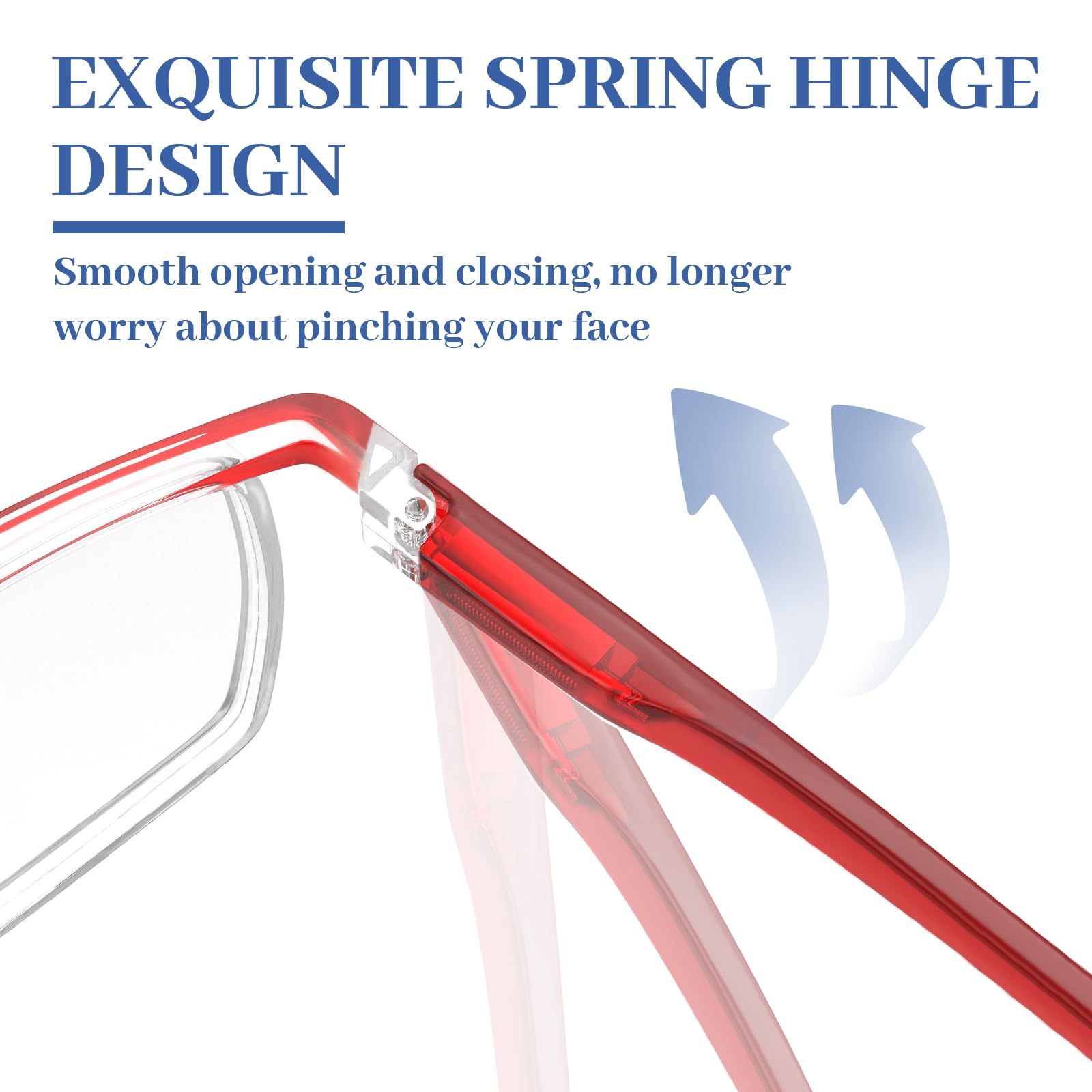 LUFF 4Pcs Anti-Blue-ray Reading Glasses Portable Ultra-Light Readers