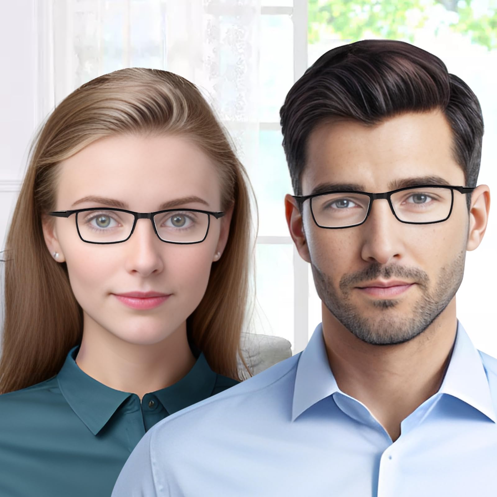 LUFF 4Pcs Anti-Blue-ray Reading Glasses Portable Ultra-Light Readers