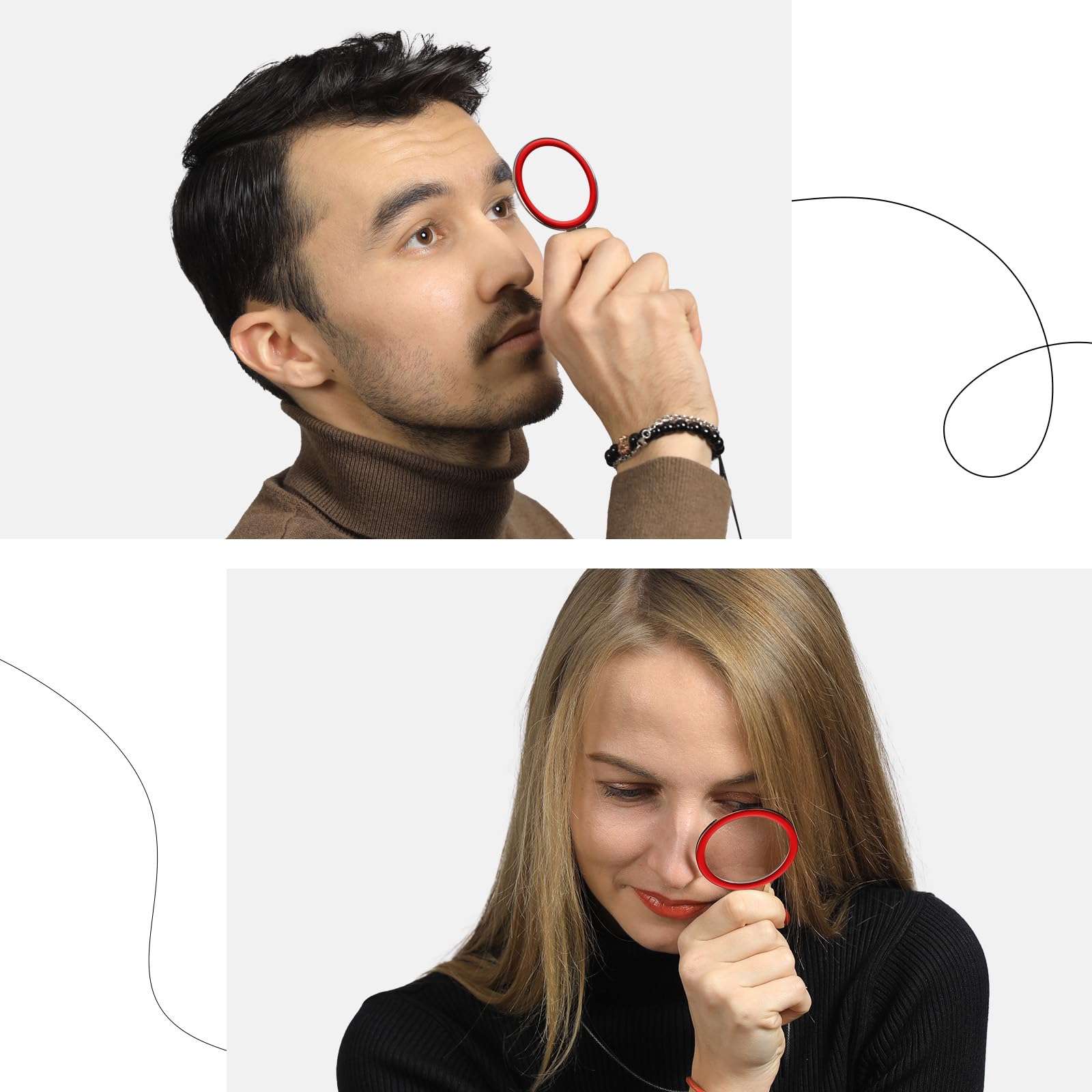 LUFF Necklace Reading Glasses Hd Portable Hanging Neck Type for Men Women