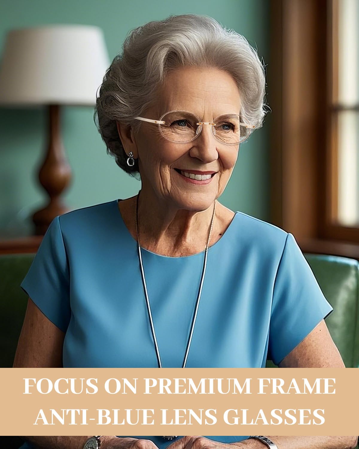 LUFF Reading Glasses for Women Men,3Pack Stylish Reader Glasses Blue Light Rimless Computer Reader Lightweight Anti Eyestrain