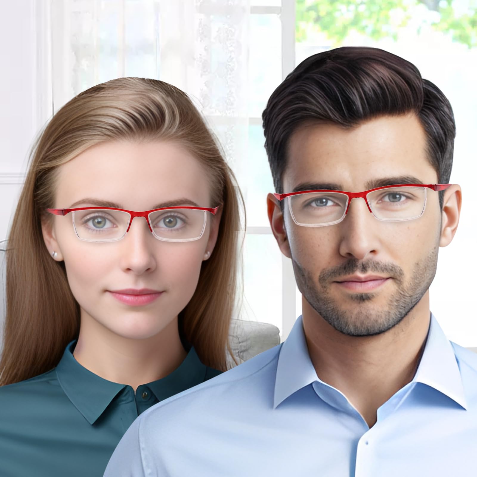 LUFF 4Pcs Anti-Blue-ray Reading Glasses Portable Ultra-Light Readers