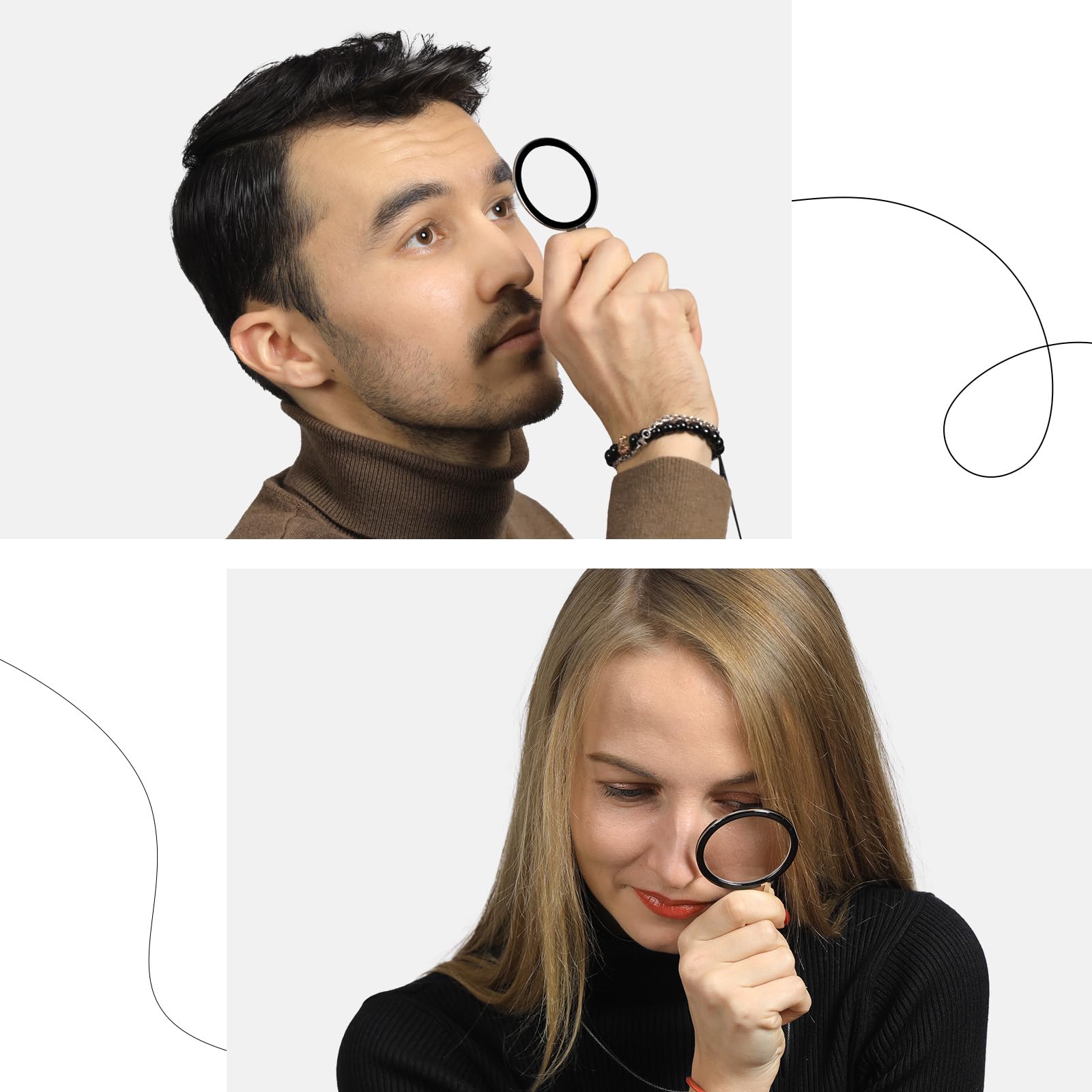 LUFF Necklace Reading Glasses Hd Portable Hanging Neck Type for Men Women