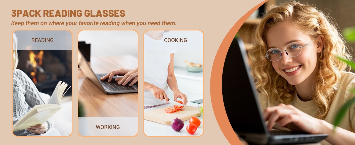 blue light blocking reading glasses women readers