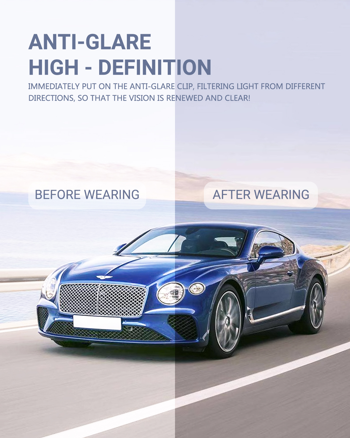 TERAISE Polarized Clip-on Sunglasses Lightweight Stylish Cat Eye Design, Large Flip Up Anti-Glare UV400 for Driving/Outdoor-TERAISE