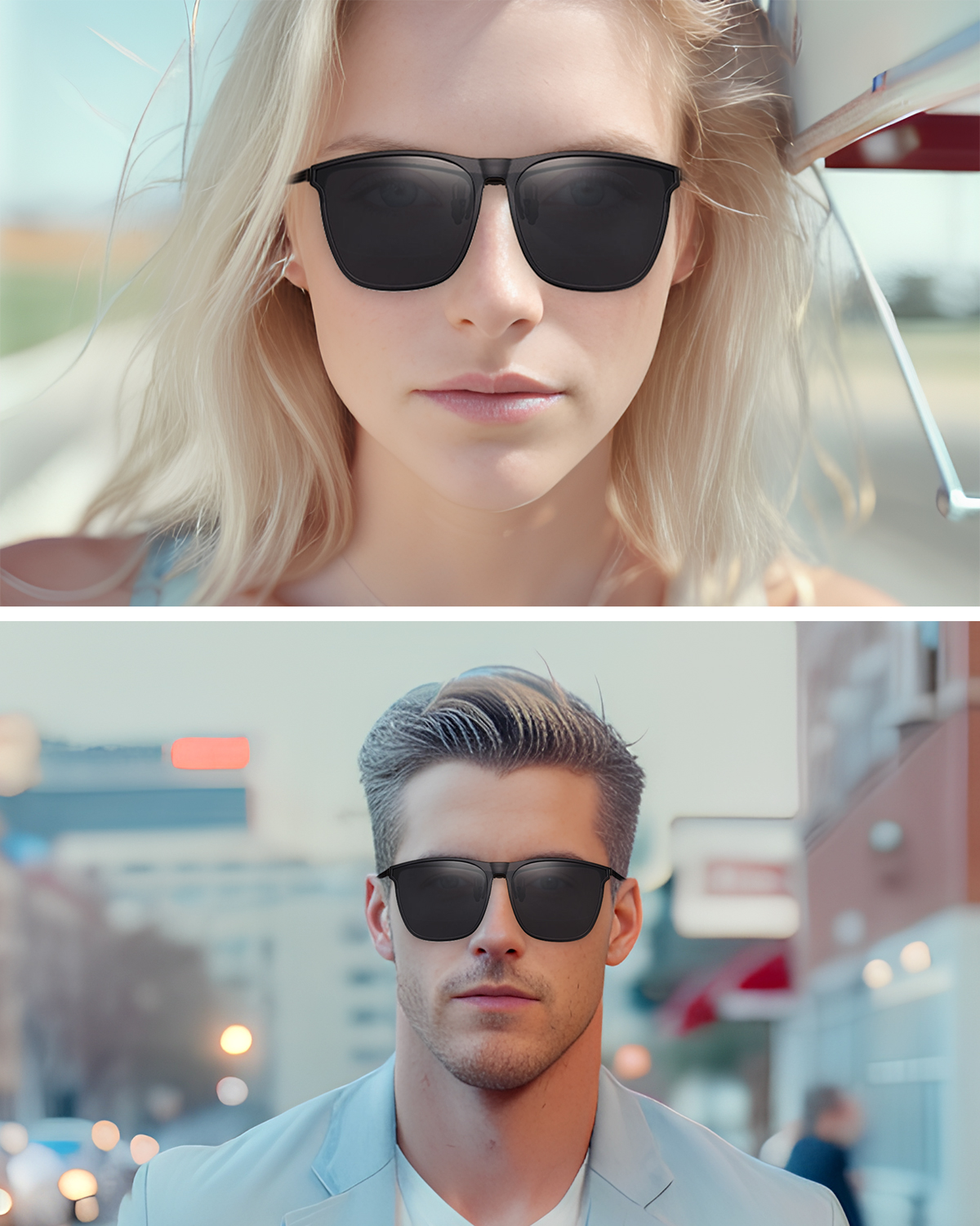 TERAISE Polarized Clip-on Sunglasses Lightweight Stylish Cat Eye Design, Large Flip Up Anti-Glare UV400 for Driving/Outdoor-TERAISE