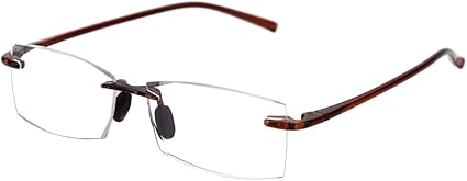 TERAISE Rimless Reading Glasses Comfortable Lightweight Frameless Reader Men Women Blue Light Blocking Computer Eyeglasses
