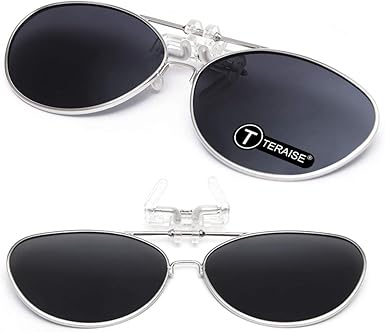 TERAISE Polarized Clip-on Sunglasses for Kids, Ultralight Sunglasses over Glasses Boys/Girls，Anti-UV400 Outdoor Play