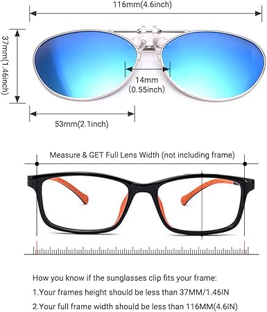 TERAISE Polarized Clip-on Sunglasses for Kids, Ultralight Sunglasses over Glasses Boys/Girls，Anti-UV400 Outdoor Play