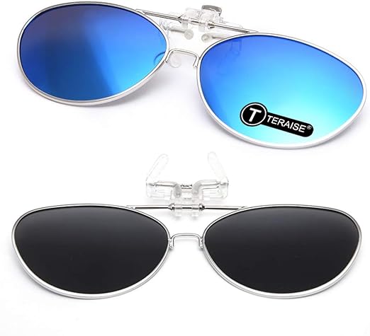 TERAISE Polarized Clip-on Sunglasses for Kids, Ultralight Sunglasses over Glasses Boys/Girls，Anti-UV400 Outdoor Play