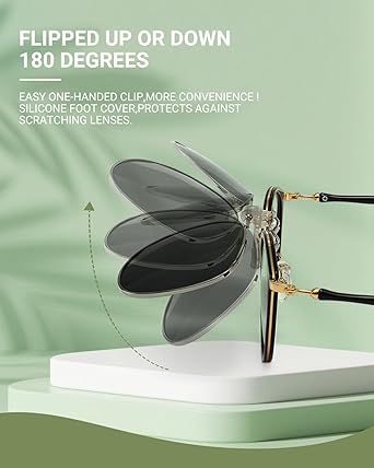 TERAISE Polarized Clip-on Sunglasses for Kids, Ultralight Sunglasses over Glasses Boys/Girls，Anti-UV400 Outdoor Play