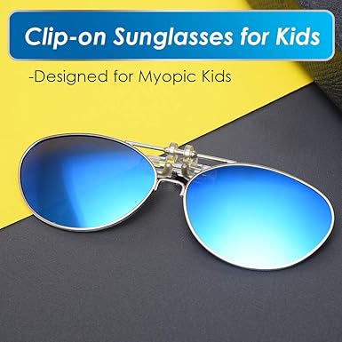TERAISE Polarized Clip-on Sunglasses for Kids, Ultralight Sunglasses over Glasses Boys/Girls，Anti-UV400 Outdoor Play