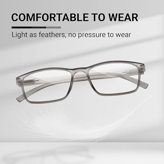 TERAISE 4-Pack Reading Glasses Blue Light Blocking Reader for Men Ultra-light