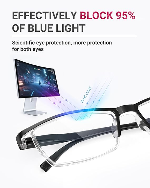 TERAISE 4PCS Fashion Anti-blue light Reading Glasses Men Women Computer Reader