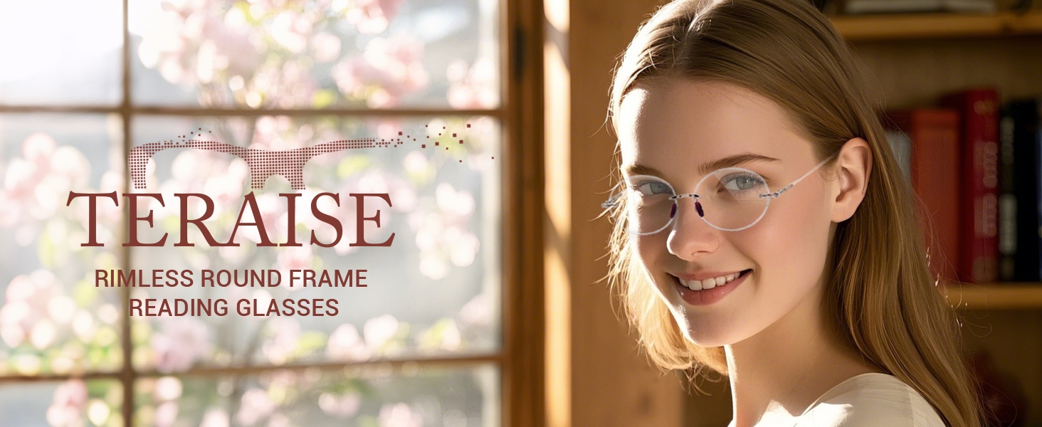 Rimless Reading Glasses for Men Women Ultralight Computer Reader