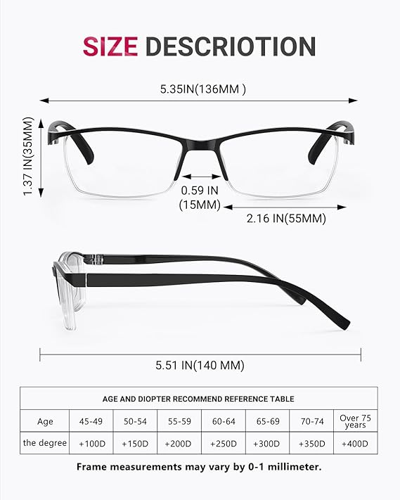 TERAISE 4PCS Fashion Anti-blue light Reading Glasses Men Women Computer Reader