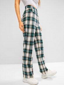 18kFleece Lined Pocket Beam Feet High Rise Pants