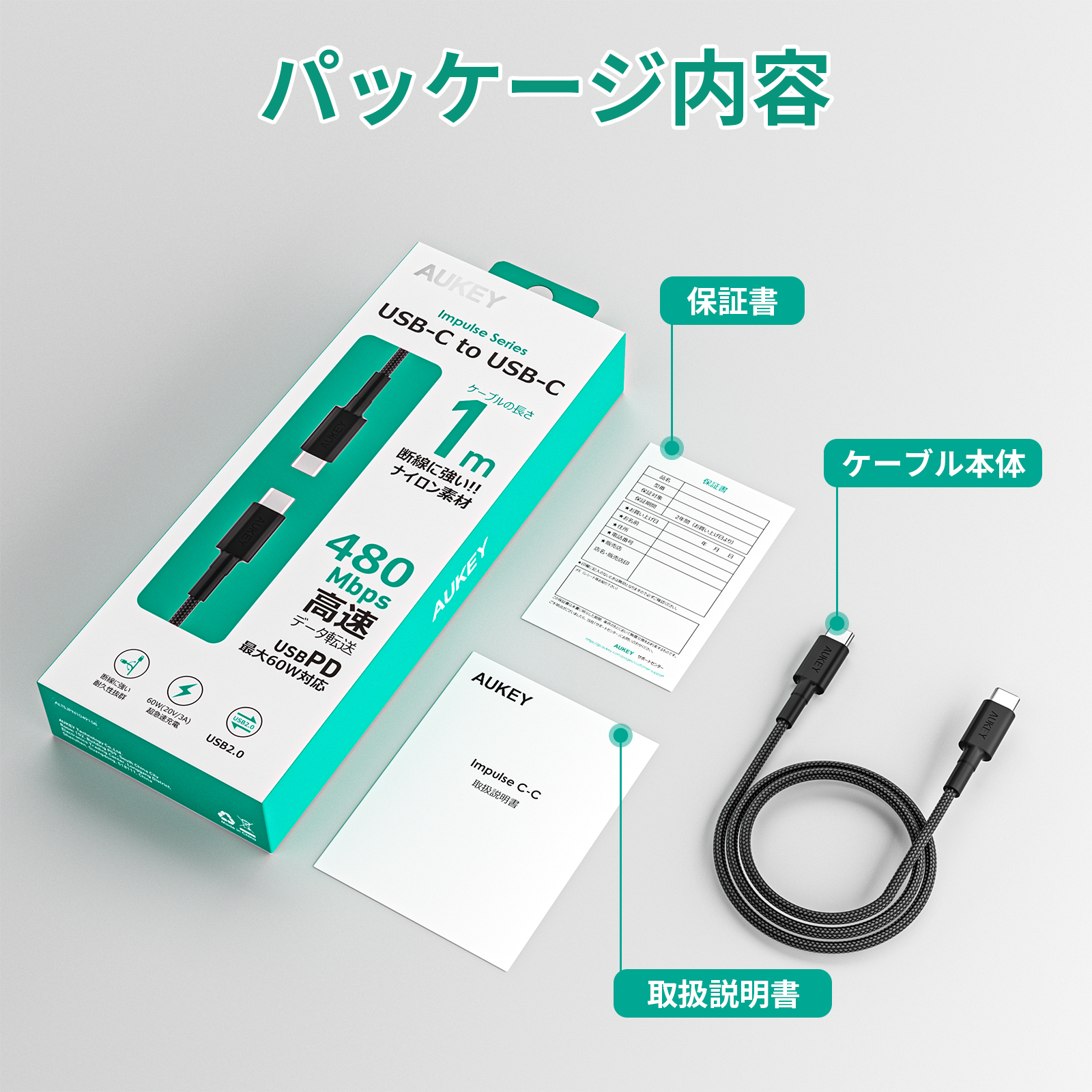 USB-C to Cケーブル CB-CC15