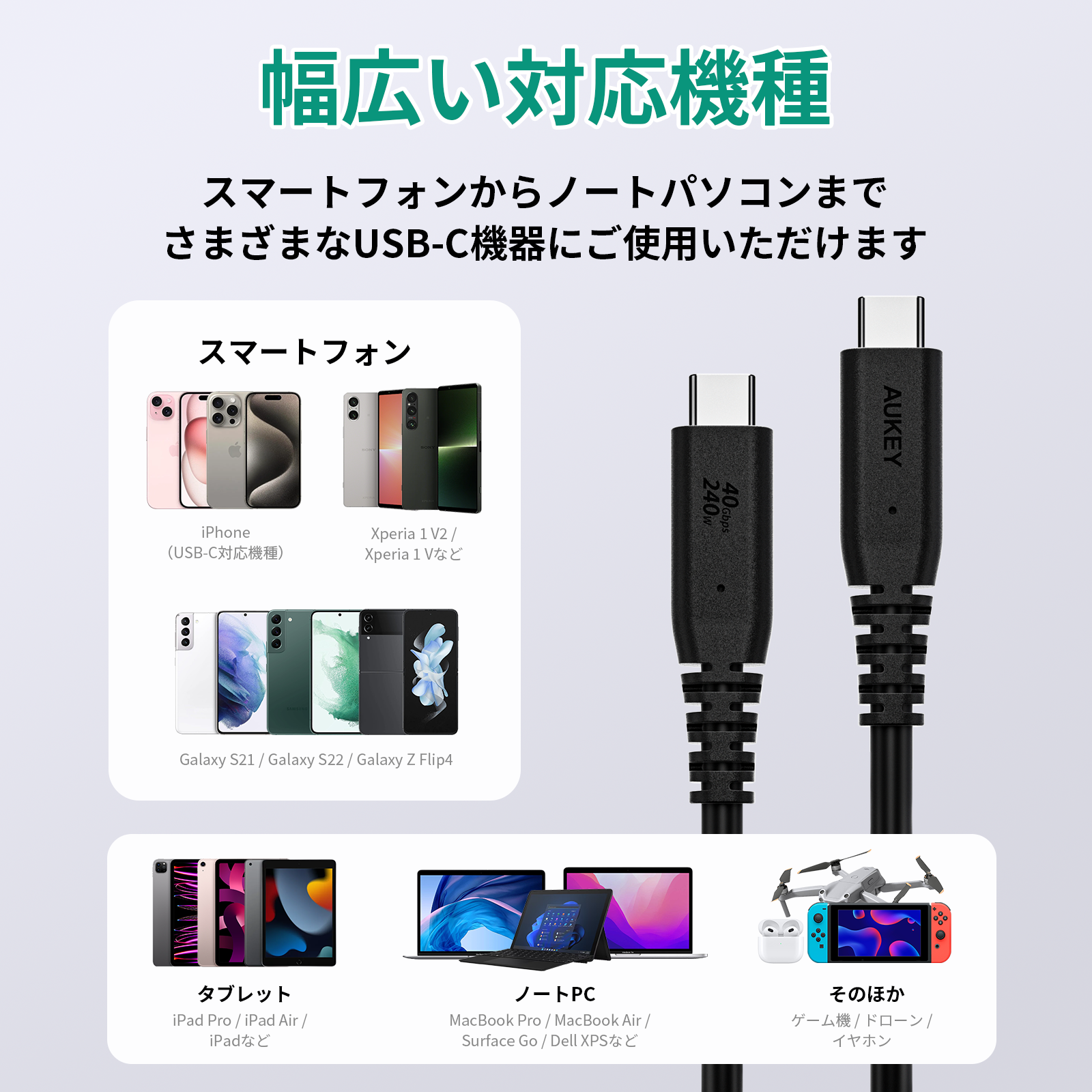USB-C TO Cケーブル CB-CD24