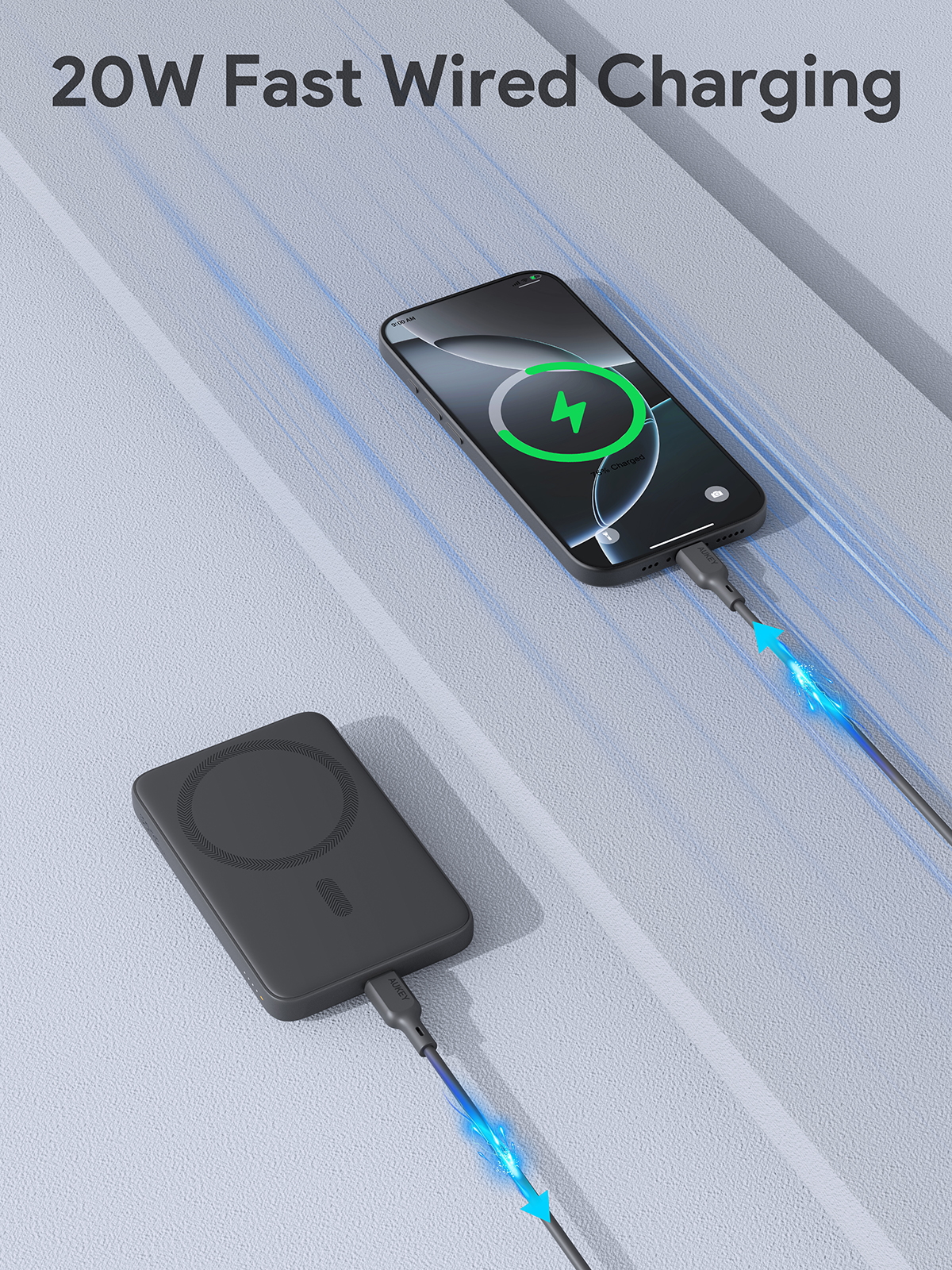 MagFusion Slim 5000mAhモバイルバッテリー PB-MS03