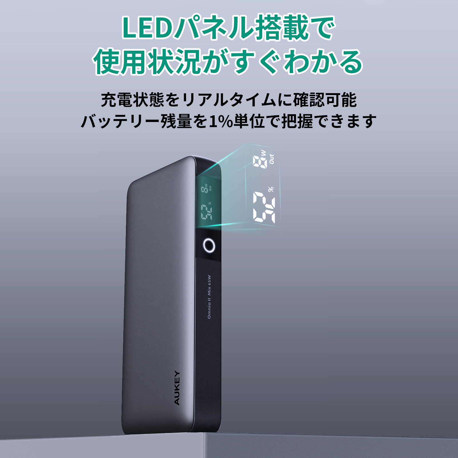 大容量20000mAhのモバイルバッテリー PB-Y43