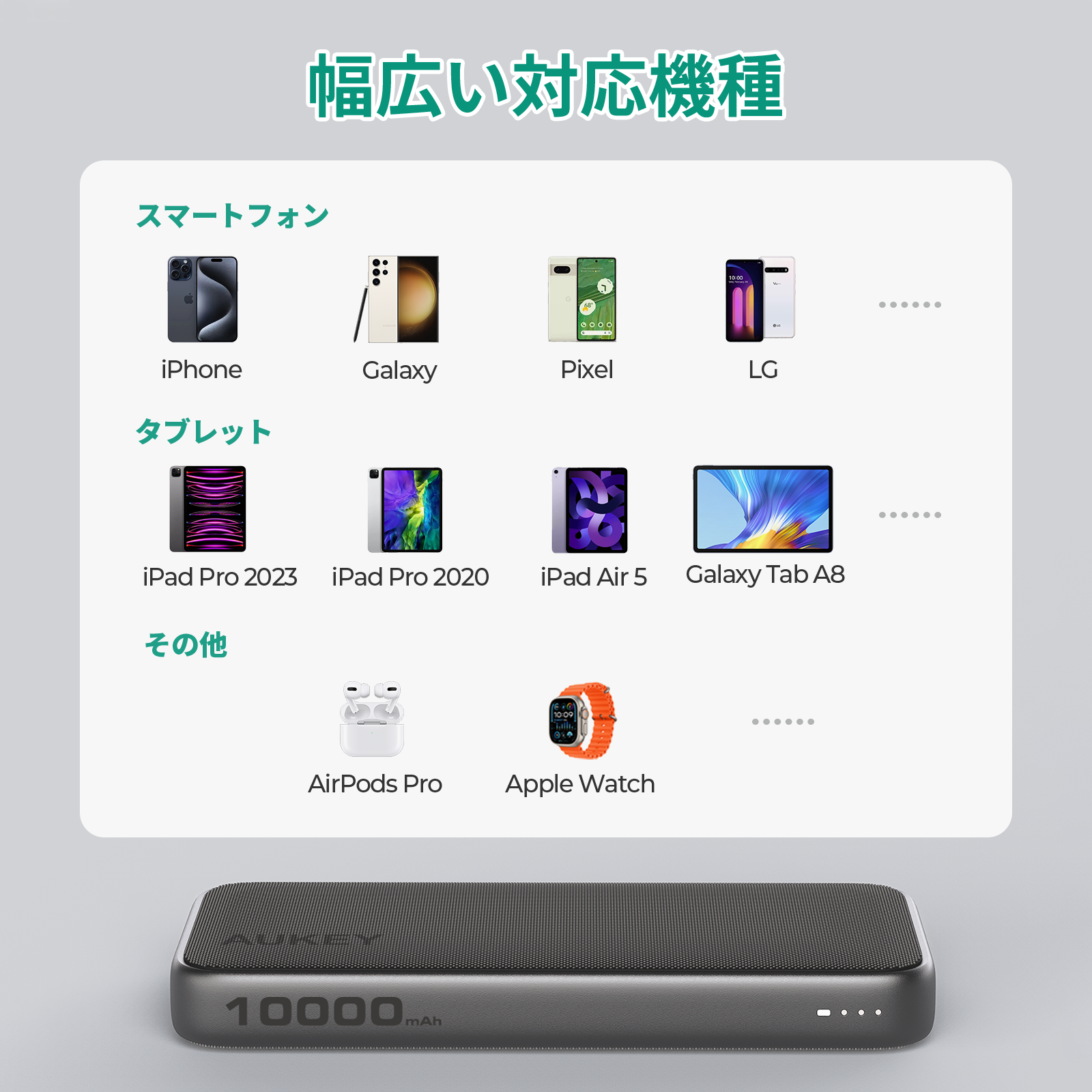 10000mAhモバイルバッテリー PB-Y46