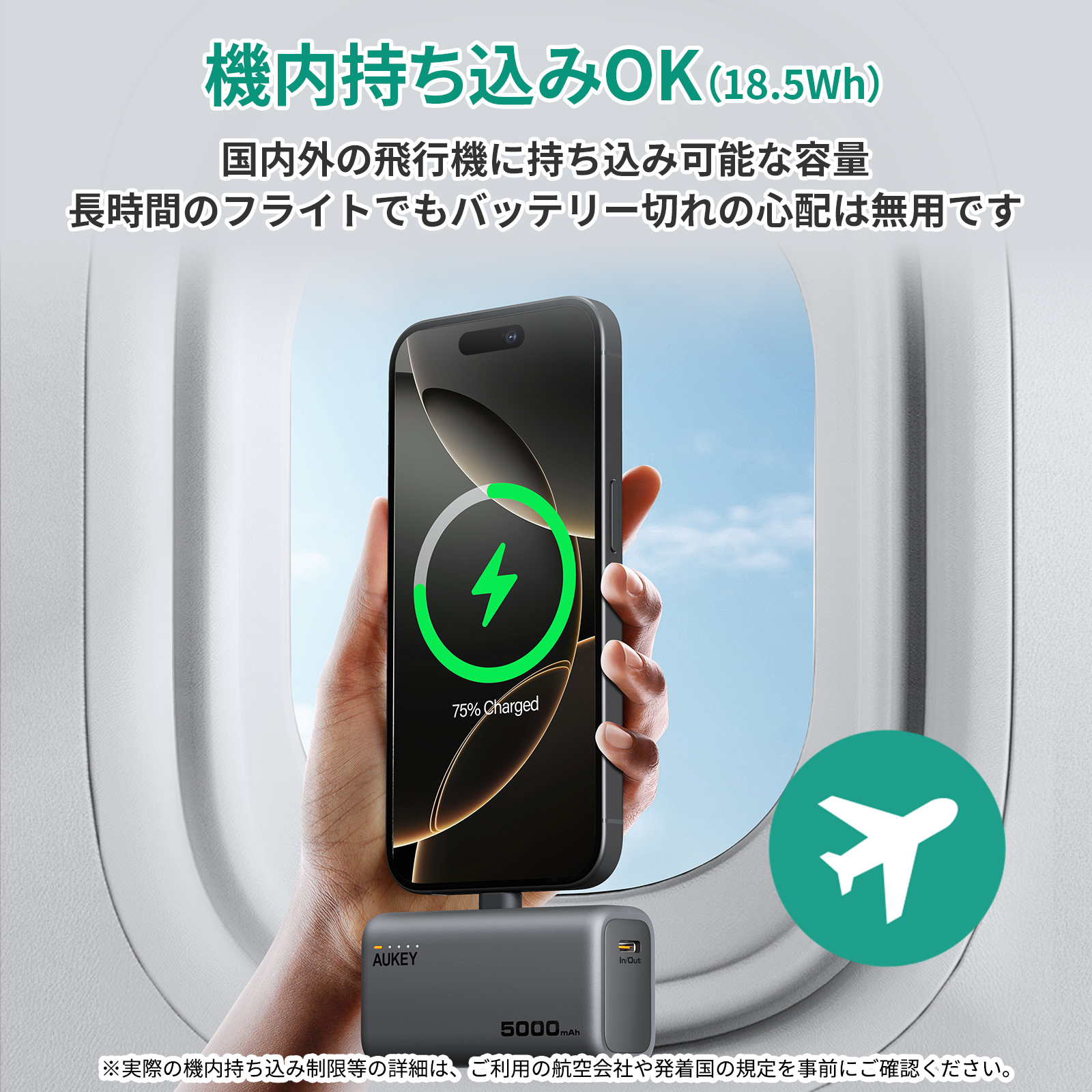 直挿し5000mAhモバイルバッテリー PB-Y59