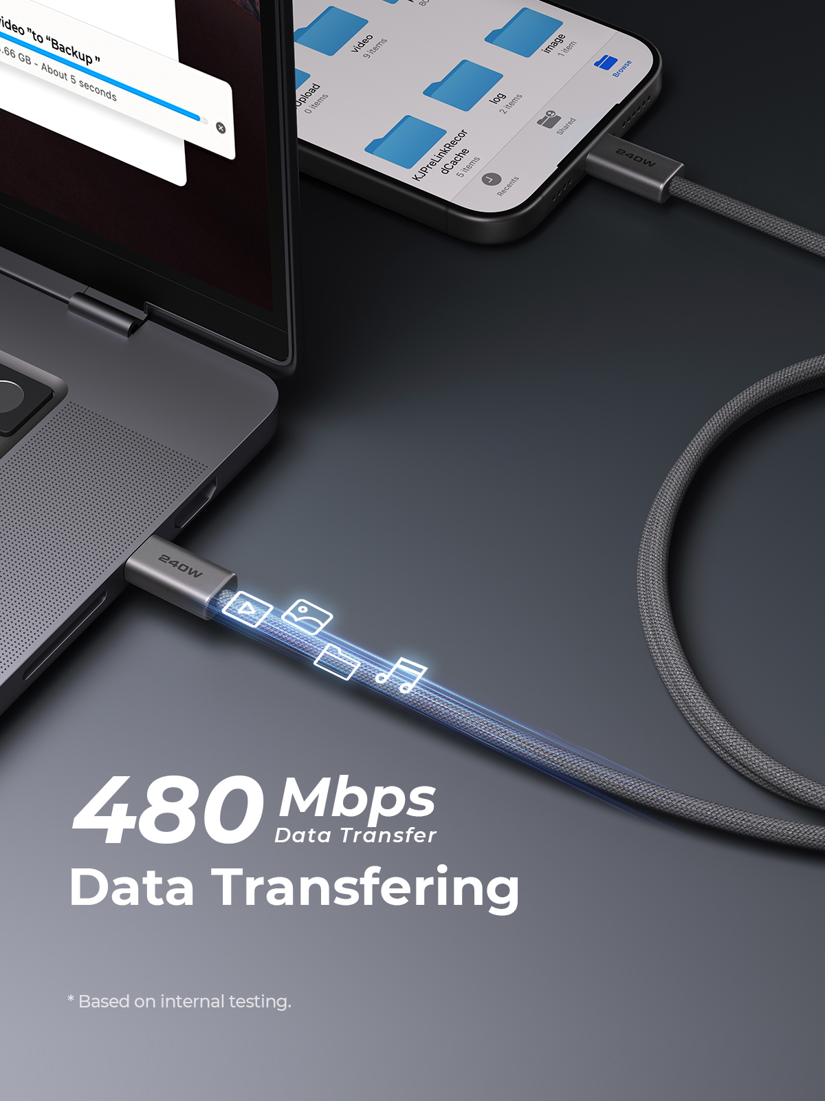 240W USB-C TO Cケーブル 1M CB-DCC241