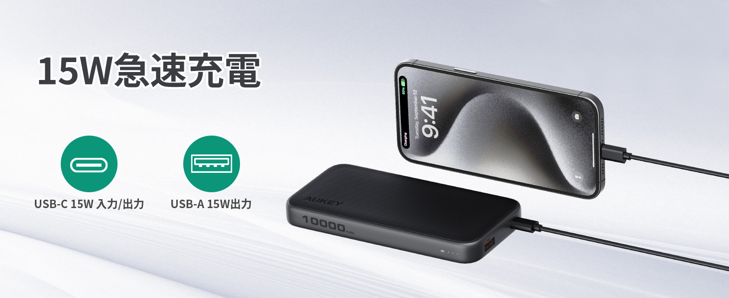 10000mAhモバイルバッテリー PB-Y46