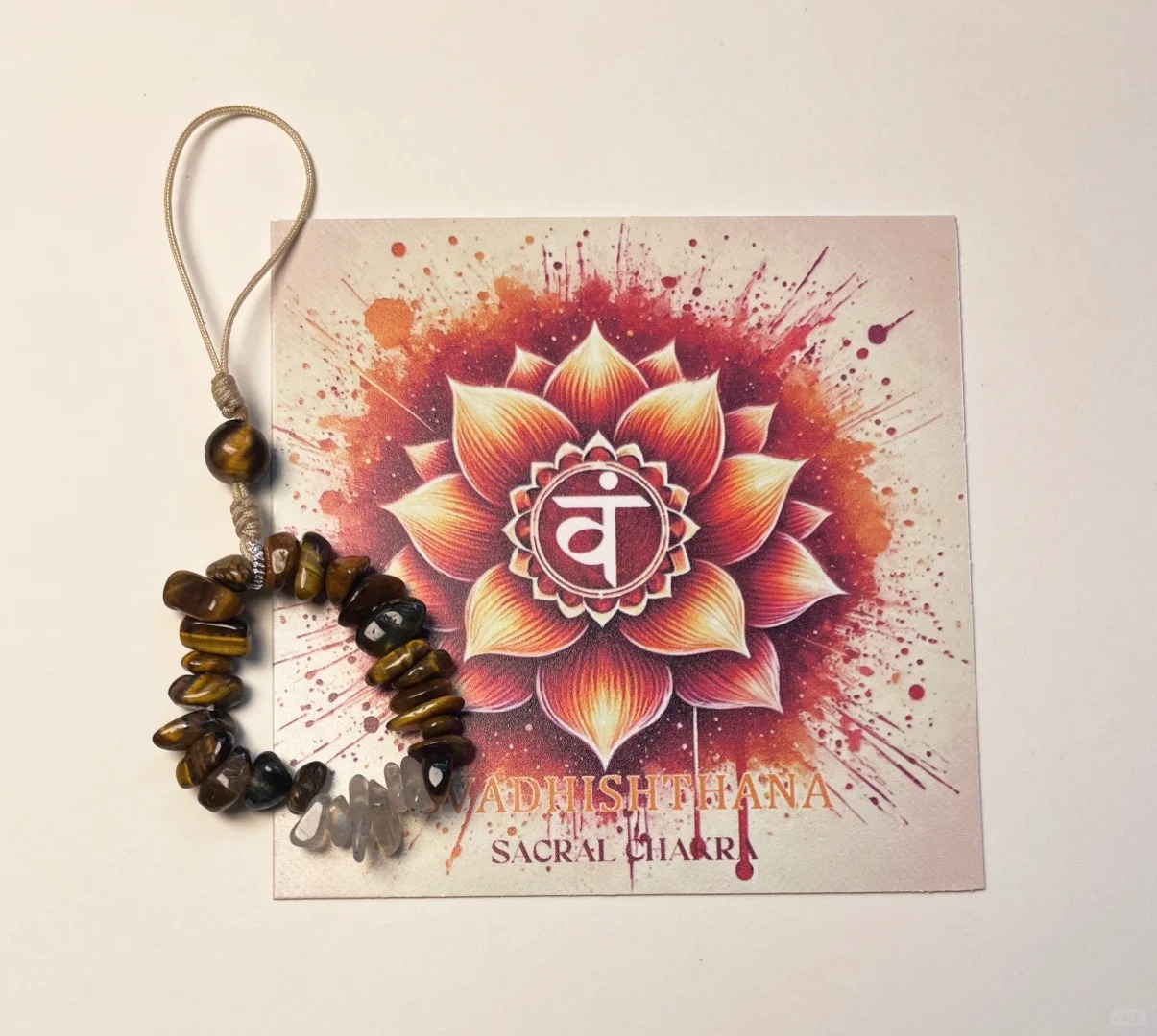 靈性臍輪能量水晶手機鏈