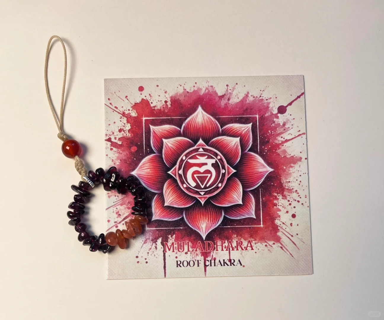 靈性療愈七脈輪能量水晶手機鏈