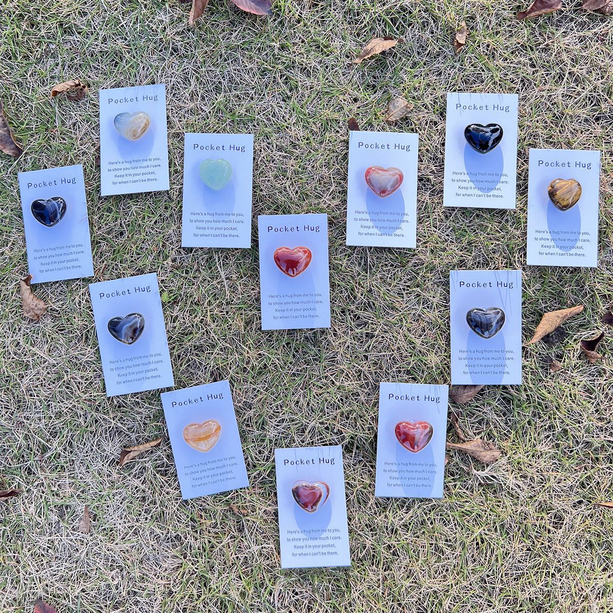 療愈愛心天然水晶 口袋擁抱愛情禮物