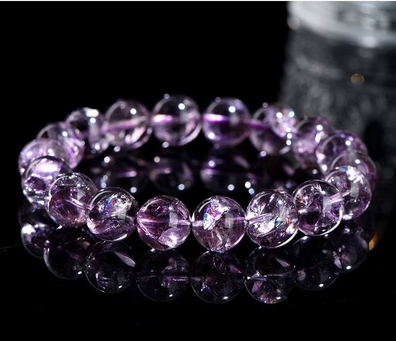 健康守護紫阿賽水晶手鏈