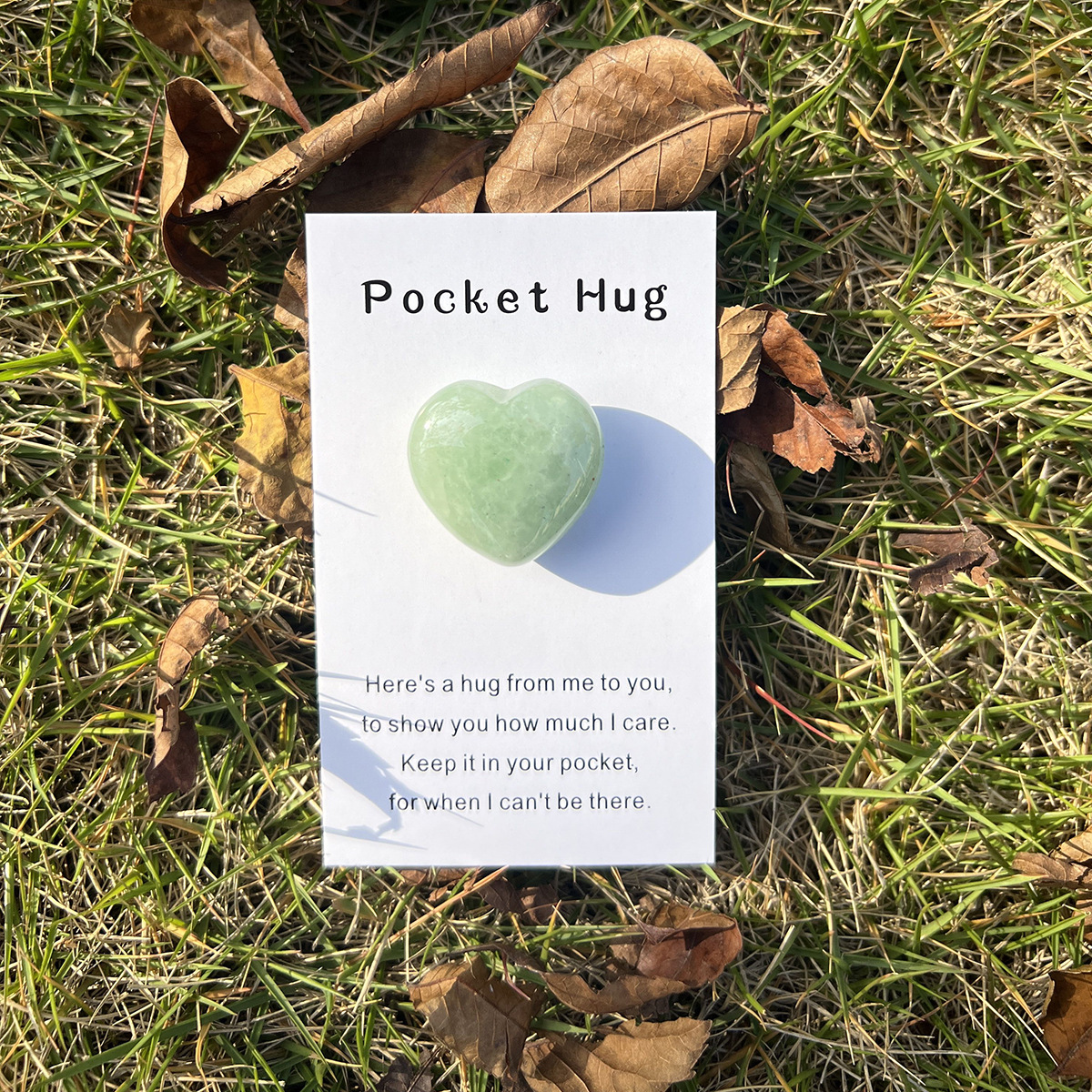 療愈愛心天然水晶 口袋擁抱愛情禮物