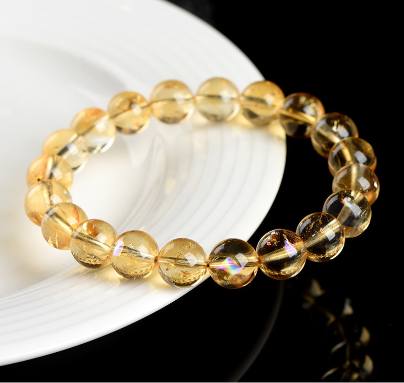 招財黃阿賽水晶手鏈