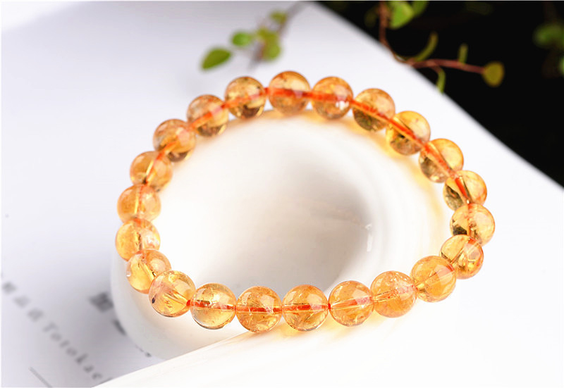 天然黃水晶招財手鏈